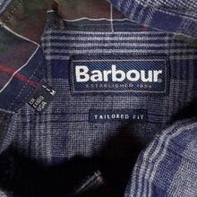 Load image into Gallery viewer, Barbour Inverbeg Shirt L Navy Glen Check Flannel Tailored Fit Cotton Mens