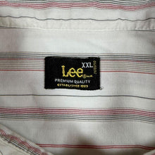 Load image into Gallery viewer, Early 00's Lee White Red Multi Striped Long Sleeve Cotton Shirt