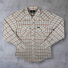 Load image into Gallery viewer, Vintage 70's Montgomery Ward Cowboy Western Check Long Sleeve Popper Shirt