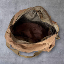 Load image into Gallery viewer, Vintage HEAD Embroidered Spellout Brown Canvas Style Weekend Duffle Holdall Bag