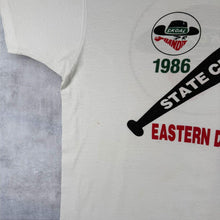 Load image into Gallery viewer, Vintage 1986 Skoal Bandit USSSA Softball State Champs T Shirt 80s Single Stitch