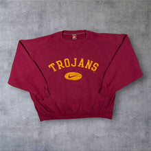 Load image into Gallery viewer, Vintage 90s Nike Team USC Trojans Sweatshirt XL XXL Embroidered Oversized Swoosh