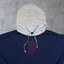 Load image into Gallery viewer, Nike MLB Boston Red Sox Baseball Spellout Graphic Navy Blue Grey Hoodie