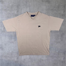 Load image into Gallery viewer, Early 00's Patrick Classic Embroidered Mini Logo Beige Cotton V-Neck T-Shirt
