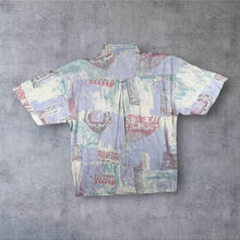 Load image into Gallery viewer, Vintage 90s Angelo Litrico Crazy Print Shirt M Pastel Abstract Viscose 39/40