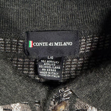 Load image into Gallery viewer, Vintage 90s Conte Di Milano Wool Blend Polo Jumper Made Italy Grandad Knit L M