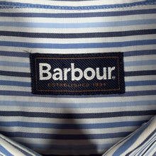 Load image into Gallery viewer, Barbour Blue White Mix Striped Cotton Long Sleeve Button-Down Shirt