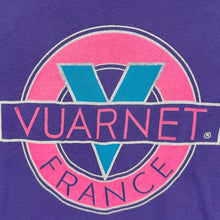 Load image into Gallery viewer, Vintage 90's Vuarnet France Logo Spellout Faded Purple Graphic Single Stitch T-Shirt