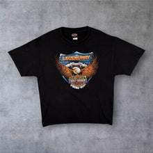 Load image into Gallery viewer, Harley-Davidson Motorcycles "Oxford England" Biker Graphic Black Cotton T-Shirt