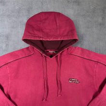 Load image into Gallery viewer, Weird Fish Mens Hoodie L Red Burgundy Embroidered Logo Pullover Y2K Outdoor