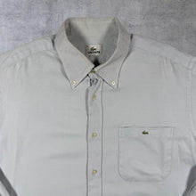 Load image into Gallery viewer, Vintage Lacoste Pale Grey-Blue Long Sleeve Cotton Button-Down Shirt