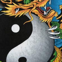 Load image into Gallery viewer, Vintage REO Goth Y2K Traditional Dragon Yin Yang Graphic Black Cotton T-Shirt