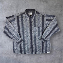 Load image into Gallery viewer, Vintage 90's Matchplay Grey Mix Floral Patterned Long Sleeve Shirt
