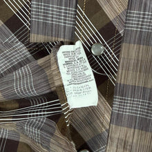 Load image into Gallery viewer, Vintage Mariscal Western Cowboy Brown Multi Check Long Sleeve Popper Shirt