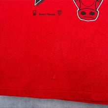 Load image into Gallery viewer, Vintage 90’s Hanes NBA Chicago Bulls Logo Spellout Basketball Single Stitch T-Shirt