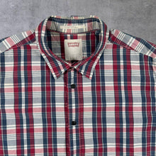 Load image into Gallery viewer, Levi's "Standard Fit" Red Blue White Check Long Sleeve Cotton Shirt