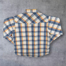 Load image into Gallery viewer, Vintage Wrangler Western Cowboy Multi Check Long Sleeve Popper Shirt