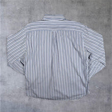 Load image into Gallery viewer, Barbour Blue White Mix Striped Cotton Long Sleeve Button-Down Shirt