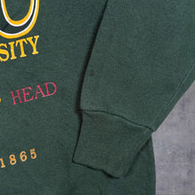 Load image into Gallery viewer, Vintage Duck Head University Made In USA Spellout Graphic Green Sweatshirt
