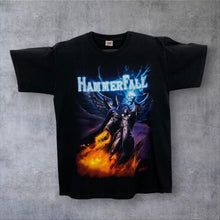 Load image into Gallery viewer, Hammerfall “Rebels With A Cause” Graphic Spellout Power Heavy Metal Band T-Shirt