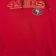 Load image into Gallery viewer, NFL Team Apparel San Francisco 49ers Football Embroidered Spellout Red Hoodie