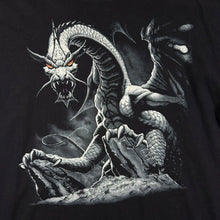 Load image into Gallery viewer, Early 00's Rock Tees Gothic Fantasy Dragon Graphic Black Cotton T-Shirt