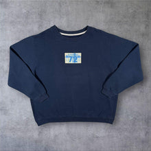 Load image into Gallery viewer, Vintage 90s BUM Equipment 72 Sweatshirt Navy Made in Canada Size 40 Boxy