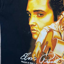 Load image into Gallery viewer, Elvis Presley Rock N Roll Singer Music Tribute Spellout Graphic Black T-Shirt