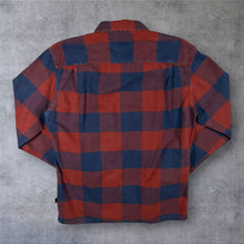 Load image into Gallery viewer, Patagonia Fjord Flannel Shirt Mens S Organic Cotton 42400 Red Navy Buffalo Check
