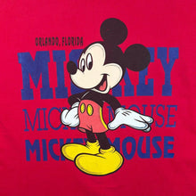 Load image into Gallery viewer, Vintage Mickey Unlimited Disney "Orlando, Florida" USA Tourist Graphic Red T-Shirt