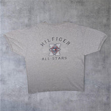 Load image into Gallery viewer, Vintage Tommy Hilfiger All-Stars Spellout Graphic Grey Cotton Short Sleeve T-Shirt