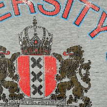 Load image into Gallery viewer, Vintage University Of Amsterdam "Holland" Netherlands Tourist Graphic Grey Cotton T-Shirt