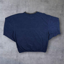 Load image into Gallery viewer, Vintage Nike Team Embroidered Mini Swoosh Logo Navy Blue Fleece Sweatshirt