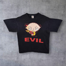 Load image into Gallery viewer, Family Guy "Evil" Stewie Griffin Cartoon TV Show Graphic Black Cotton T-Shirt