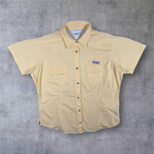 Load image into Gallery viewer, Vintage Columbia PFG Bahama Fishing Shirt Yellow Vented Short Sleeve Women's XL