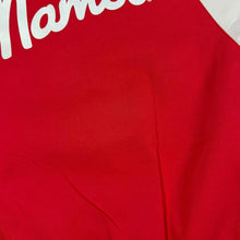 Load image into Gallery viewer, Vintage 2001 Mambo Goddess Varsity Bomber Jacket Womens 10 Y2K Red White Surf