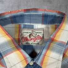 Load image into Gallery viewer, Vintage Wrangler Western Cowboy Multi Check Long Sleeve Popper Shirt