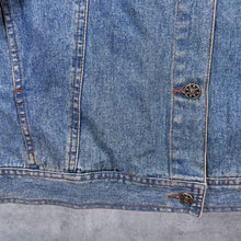 Load image into Gallery viewer, Vintage 90's Segrets Sun Prints Suede Effect Collar Blue Denim Barn Chore Jacket