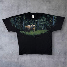 Load image into Gallery viewer, Vintage 1999 Peter Kull Grizzly Bear T Shirt XXL Jasper Canada Wildlife 90s