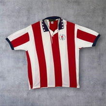 Load image into Gallery viewer, Vintage 1996 Atlanta Olympics Hanes Polo Shirt L USA Striped Centennial Games