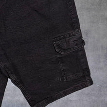Load image into Gallery viewer, Atlas For Men Classic Black Stretch Cotton Denim Casual Cargo Shorts
