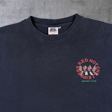 Load image into Gallery viewer, Weird Fish "Red Hot Chili Kippers" Music Band Parody Graphic Faded Black T-Shirt