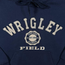 Load image into Gallery viewer, Wrigley Field Chicago Illinois USA Embroidered Tourist Navy Blue Hoodie