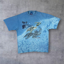 Load image into Gallery viewer, Vintage Costa Rica Sea Turtle T Shirt M Blue Tie Dye Wildlife Graphic Y2K Surf