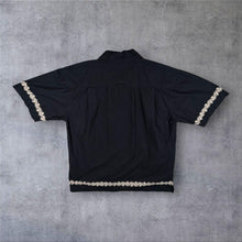 Load image into Gallery viewer, Early 00's Trespass Goth Y2K Traditional Dragon Graphic Black Short Sleeve Shirt