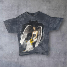 Load image into Gallery viewer, Vintage The Mountain (2002) Angel Fantasy Gothic Grey Tie Dye Cotton T-Shirt