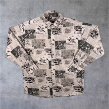 Load image into Gallery viewer, Vintage Woods & Water Labrador Dog Wildlife All-Over Print Cream Beige Button-Down Shirt