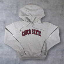 Load image into Gallery viewer, Champion "Chico State" College Embroidered Spellout Graphic Grey Hoodie