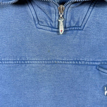 Load image into Gallery viewer, Early 00's Weird Fish Embroidered Mini Logo Faded Blue 1/4 Zip Pullover Sweatshirt