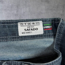 Load image into Gallery viewer, Diesel Safado 008E7 Jeans Mens W30 L32 Blue Distressed Slim Straight Y2K